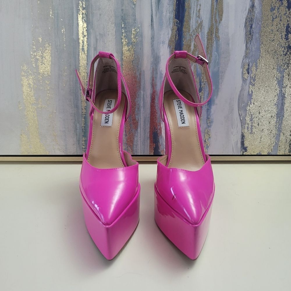 Steve Madden Prompt Platform In Fuschia Patent, 7